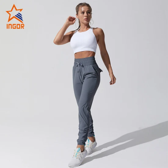 Ingorsports Tiktok 여성용 레깅스 맞춤형 하이 웨이스트 자카드 엉덩이 리프팅 스포츠 요가 체육관 레깅스